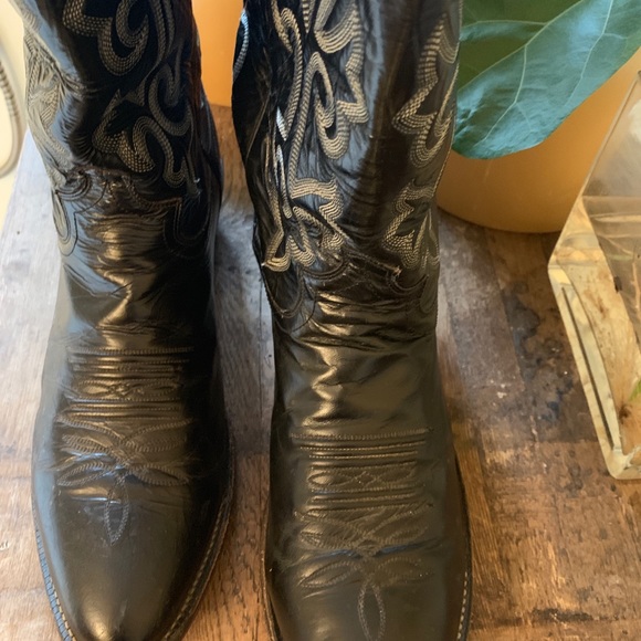 SOLD ❤️ Justin Leather London Calf Cowboy Boots - Picture 2 of 8